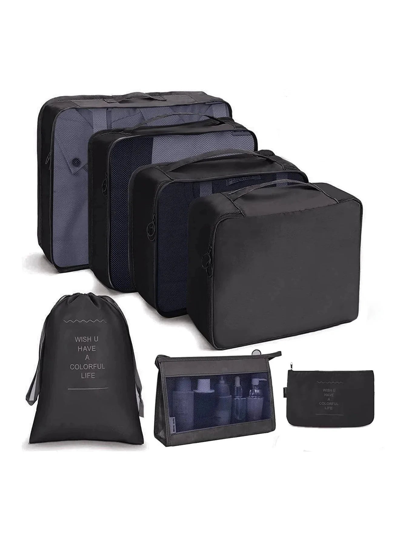 7/8/9/10 Pcs Set Travel Organizer Storage Bags Suitcase Packing Cubes Set Cases Portable Luggage Clothes Shoe Tidy Pouch Folding Savoir voyager