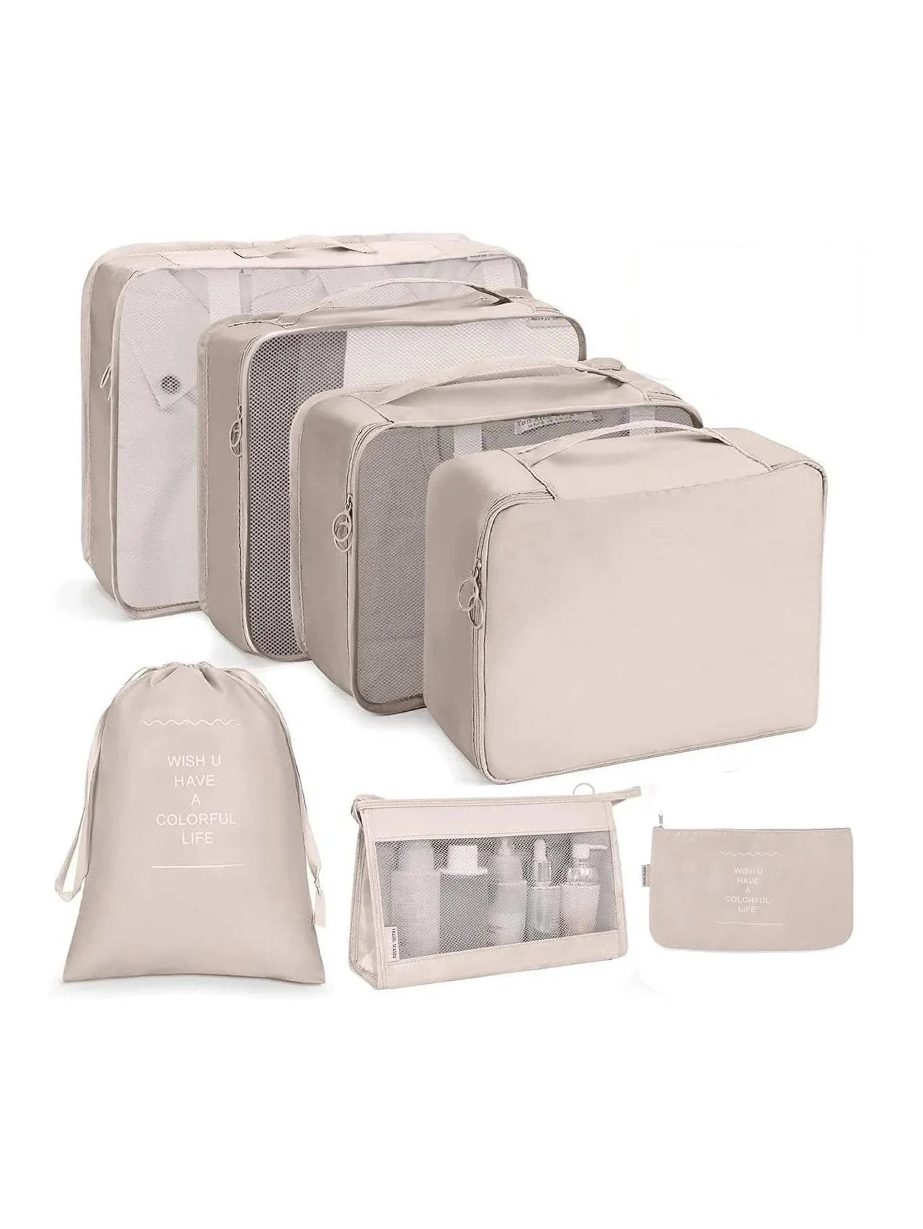 7/8/9/10 Pcs Set Travel Organizer Storage Bags Suitcase Packing Cubes Set Cases Portable Luggage Clothes Shoe Tidy Pouch Folding Savoir voyager