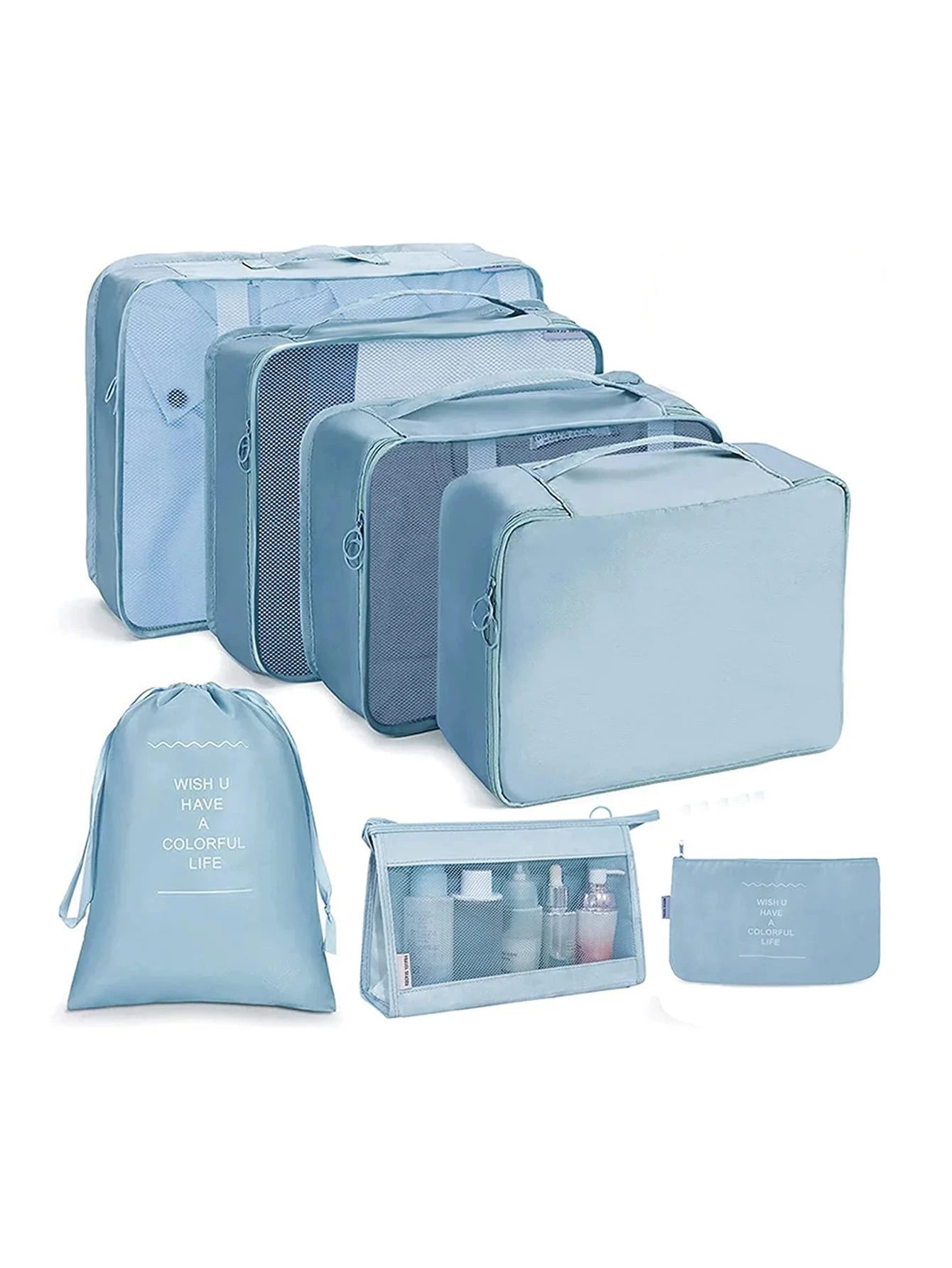 7/8/9/10 Pcs Set Travel Organizer Storage Bags Suitcase Packing Cubes Set Cases Portable Luggage Clothes Shoe Tidy Pouch Folding Savoir voyager