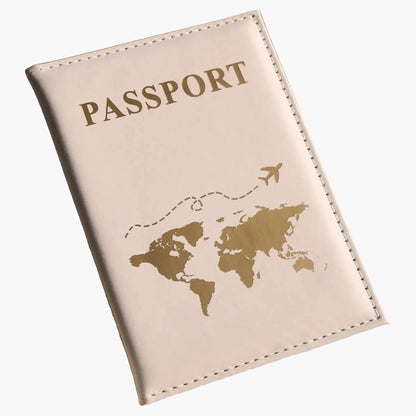 World Map Passport Cover Passport Holder Organizer Protective Card Case ID Document Passport Wallet Credit Card Holder Savoir voyager