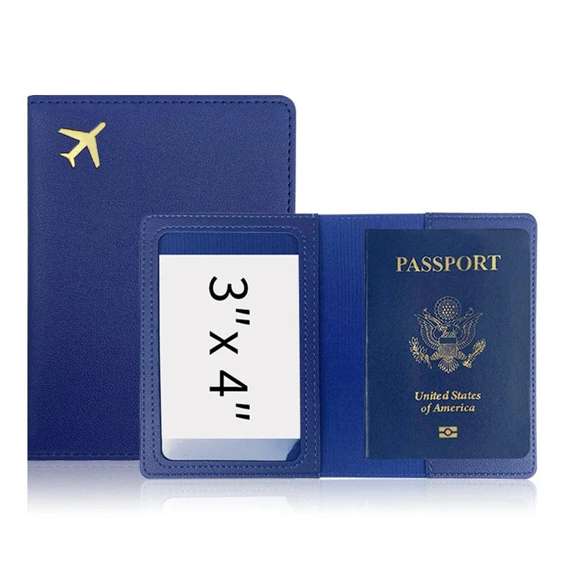 PU Leather Travel Passport Protective Case Thickened Passport Holder Case Savoir voyager