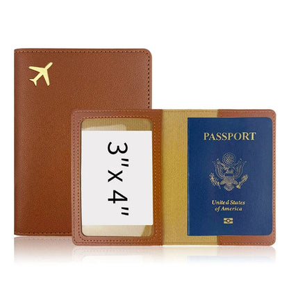 PU Leather Travel Passport Protective Case Thickened Passport Holder Case Savoir voyager