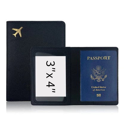 PU Leather Travel Passport Protective Case Thickened Passport Holder Case Savoir voyager