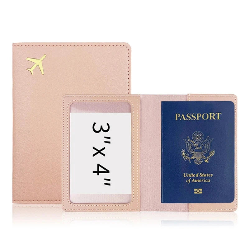 PU Leather Travel Passport Protective Case Thickened Passport Holder Case Savoir voyager