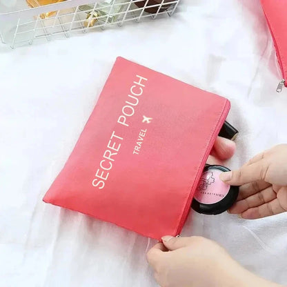 6 Pcs/Set Pink/Blue/Grey Travel Storage Bag Large Capacity Waterproof Luggage Clothing Underwear Storage Bag Bag With Zipper Savoir voyager