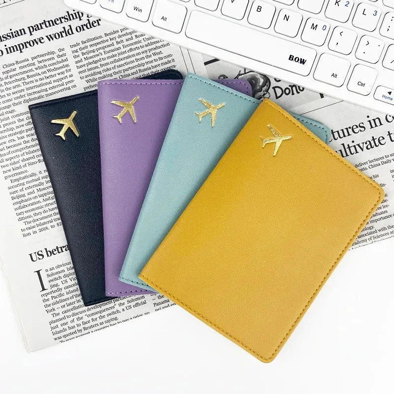 PU Leather Travel Passport Protective Case Thickened Passport Holder Case Savoir voyager