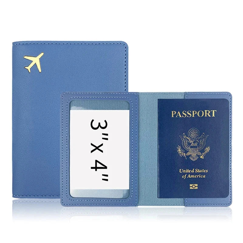 PU Leather Travel Passport Protective Case Thickened Passport Holder Case Savoir voyager