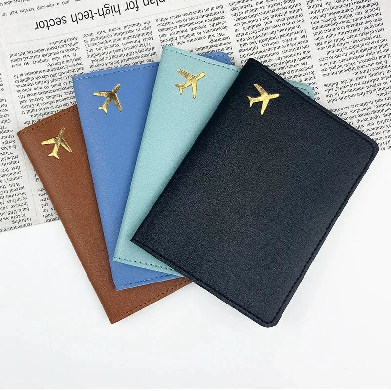 PU Leather Travel Passport Protective Case Thickened Passport Holder Case Savoir voyager