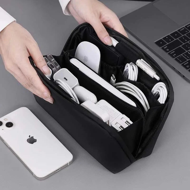 New Portable Wire USB Organizer Bag Travel Earphone Powerbank Data Lines Storage Pouch Large Capacity Mouse Cable Bag Savoir voyager